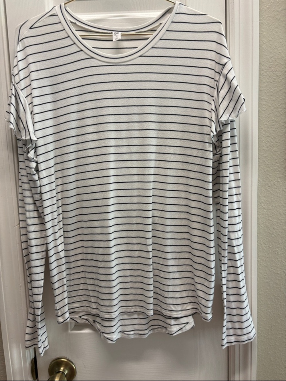 bp White Long Sleeve Striped Tee